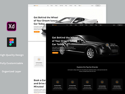 CarHouse UI/UX Design app branding car company website car distributor car manufacturer company website car retailer car showroom car showroom website car website carhouse design graphic design landing page design single landing page ui uiux design ux vector