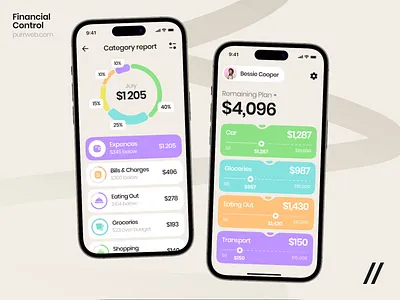 Financial Mobile iOS App android app app design app interaction dashboard design finance fintech interface ios mobile mobile app mobile ui payments product design spendings track ui ux