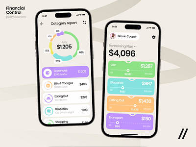 Financial Mobile iOS App android app app design app interaction dashboard design finance fintech interface ios mobile mobile app mobile ui payments product design spendings track ui ux