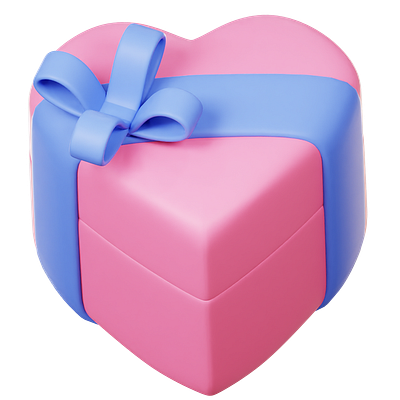 Love Present Box 3d 3d modeling graphic design