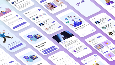 GoTalk - Interactive Content & Collaboration App graphic design mobile app ui ui design