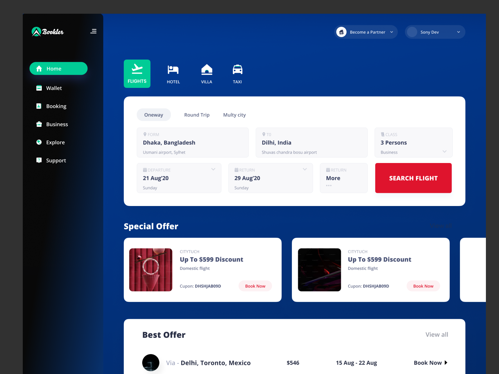 Booking Web App By Hasibur Rahman On Dribbble