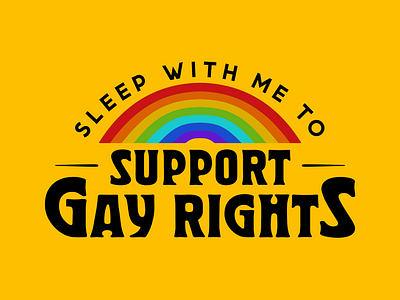 Support Gay Rights graphic design lgbtq pun vector