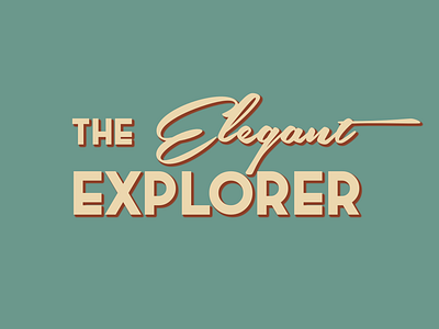 The Elegant Explorer graphic design logo typography vector