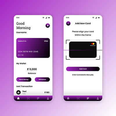 Digital Wallet Mobile App UI dailyui digitalwallet figma mobileapp ui uidesign uiux ux uxdesign