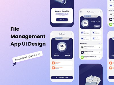 File management app design app inspiration app ui design case study dashboard ui design design eye catching file management app files full app view full website design landing page storage design ui ui inspiration website design