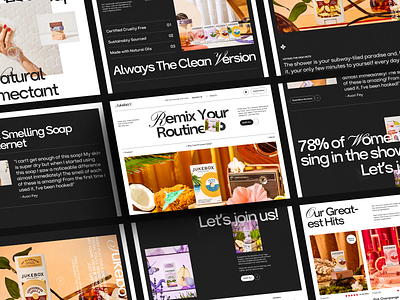 Jukebox - Bath Product Website bath branding header landing page photography popular product product design shower soap typography ui ui visual design uiux web design website