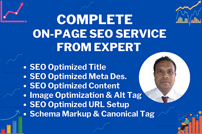 Complete On-Page SEO Services canonical tag content optimization image alt tag image seo meta description optimization on page seo rankmath seo schema markup seo keyword research seo optimized content title optimization yoast seo