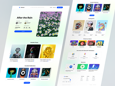 Free Figma File: Sidereal NFT Marketplace UI Design - Homepagev2 3d 3d illustration crypto dark mode dark theme diversekit exploration figma resource free nft marketplace hero header illustration landing page marketplace mockup nft nft marketplace ui ux ux design web design