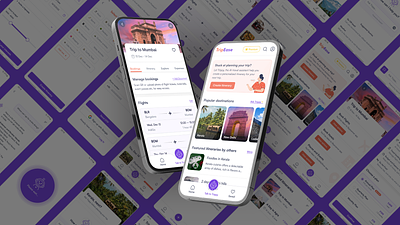 TripEase: Travel Planning and Management App ai ai app app app ui design appdesign dailyui design prototype prototyping travel app travel planning app ui ui design uidesign uiux user experience user interface ux design uxdesign uxui