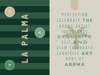Branding & Packaging Design for La Palma Coffee 🌴 3d branding cafe coffee coffee shop drink espresso label packaging packaging design palm tea typography