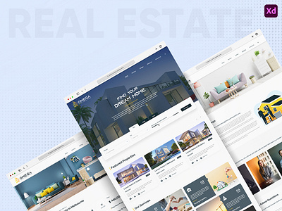 Real Estate Website Template app branding corporate design development houseing motion graphics realestate ui uiux ux website