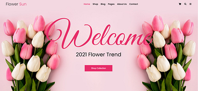 Flower Sun | website animation branding css frontend developer graphic design html javascript ui website developer website development