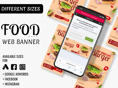 Food Web Banners & Google Ad abdulhsaimon ads banner cover food food banner foodbanner google google ads googleads graphic design instagram marketing social media post socialmedia templates web banner web design webbanner webdesigns
