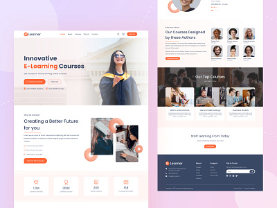 E-Learning Landing page design design e learning e learning landing page landing page landing page design learnign ui ui design ui ux ux ux design web web design website design