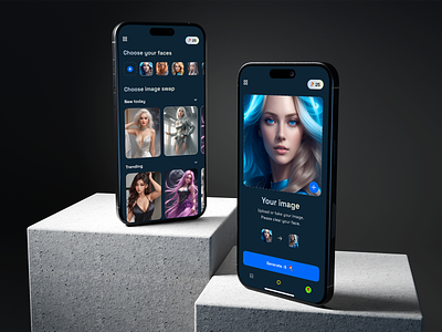 Swap Face Mobile App app design face ios kit mobile swap template ui
