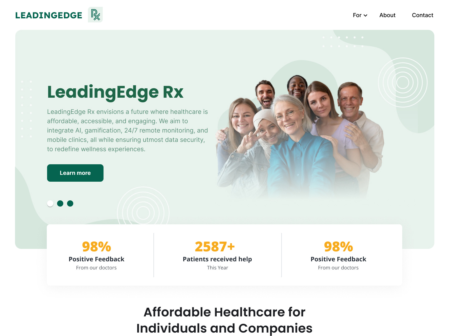 LeadingEdge Rx site by Fahad Sikandar on Dribbble