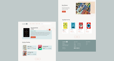 Landing Page - Library Web Design landing page library web ui ui desing web app web ui