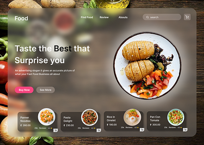 Online Food Order Web Page appdesign branding digitalart dribble figma figmadesign graphic design ui uiandux uidesign webdesign