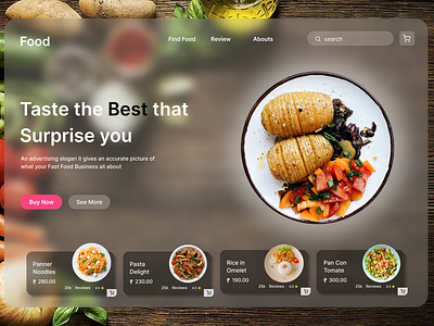 Online Food Order Web Page appdesign branding digitalart dribble figma figmadesign graphic design ui uiandux uidesign webdesign