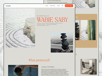 Wabie Saby Japanese Landing Page Style aesthetic art gallery branding clean company profile exhibition expo header home home screen japanese landing page landing page design minimalist museum ui web web design website website design