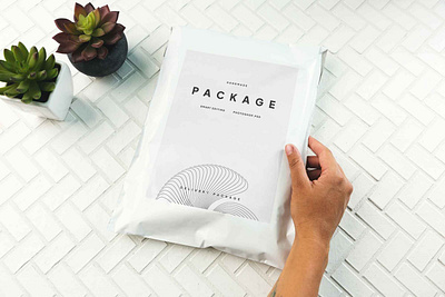 Soft Wrapped Postal Package branding free mockup freebie mockup mockup design package package design package mockup postal package
