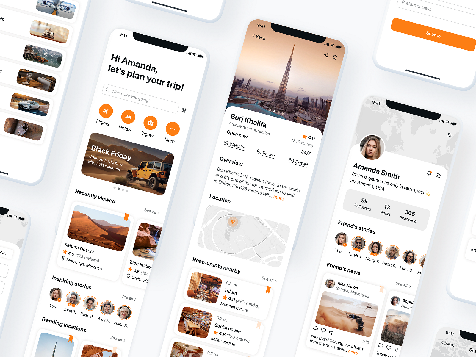 Travel app Mobile app design by Safiya Mikheyenka on Dribbble