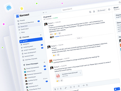 Team Communication Dashboard app design app ui design branding chat collaboration colle communication dashboard message messaging product design saas team ui uiux design web application