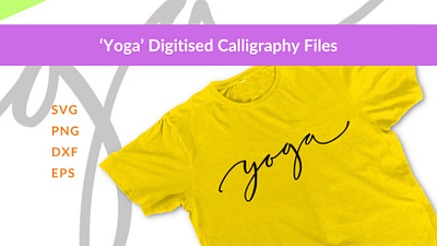 Yoga Calligraphy Design Bundle apparel branding calligraphy custom design dxf eps handlettering lipisingh logo meditation merch png print svg svg bundle t shirt tee typography vector yoga