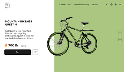 Bicycle shop app design ui ux web web design