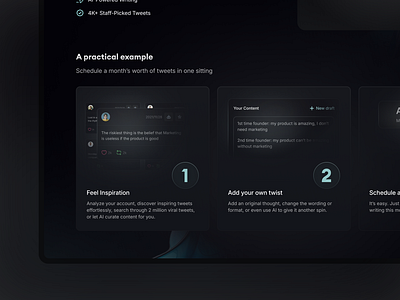 Features Section - WIP 🚧 darkmode landing page