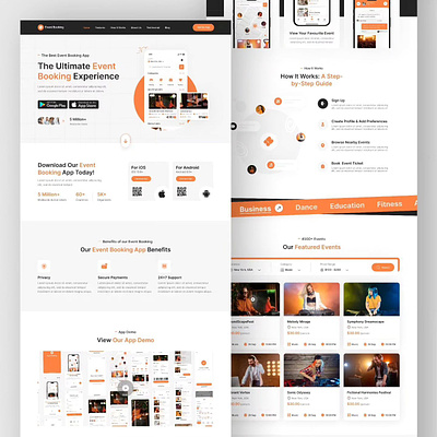 Website Designed for Event Booking branding graphic design ui webdesign