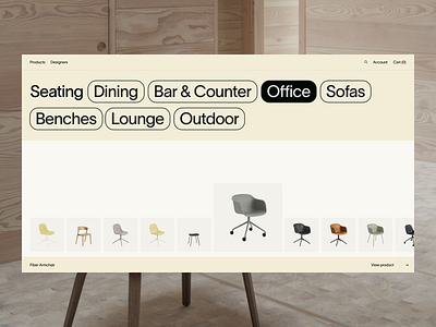 Furniture shop 1 art direction layout mobile typography ui web