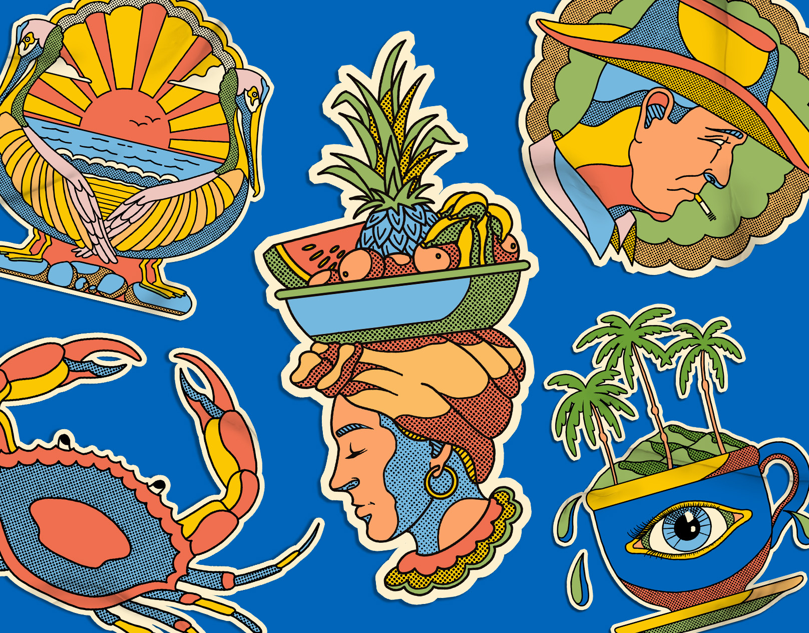 Colombia branding colombia graphic design illustration packaging retro south america sticker travel vintage