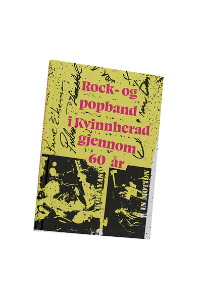 Rock- og popband i Kvinnherad gjennom 60 år – book cover book book cover graphic design pop rock typography