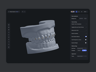 🧑‍⚕️ DentaLume - Orthodontists App Concept Dark Theme 3d app appdesign dark dashboard design healthcare healthtech input interface light modeling software solution spline theme themes tool ui ux