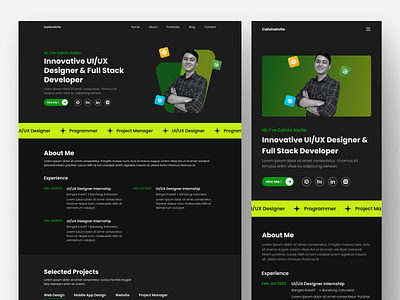 Personal Portofolio design personal portofolio portofoliopersonal ui uiux ux