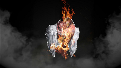 Flaming Heart design graphic design illustration