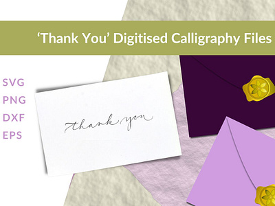 Thank You Calligraphy Design Bundle art branding calligraphy card envelopes eps handlettering illustration invites lettering lipisingh print script svg svg bundle thank you typography vector wax seal you png