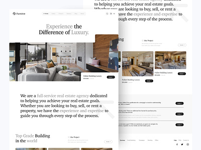 Landing Page - Real Estate apart art decoration furniture home home page landing page landing page design real estate ui ui design uiux waebsite design website wood