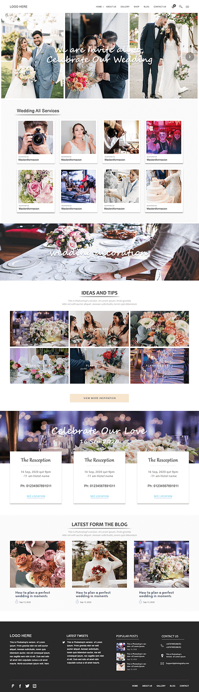 Wedding Website Design landingpagedesign ui ux weddinghomepage