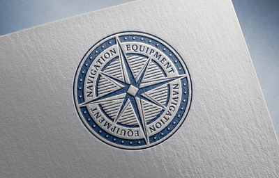 Navigation logo - sea emblem badge branding cruise design emblem equipment graphic design logo nautical navigation navy sea travel vector vintage wind rose windrose