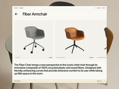Furniture shop 3 art direction design e commerce layout typography ui web