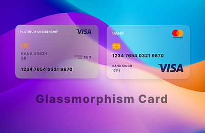 Glassmorphism Card Design. figma glassmorphism card design. ui