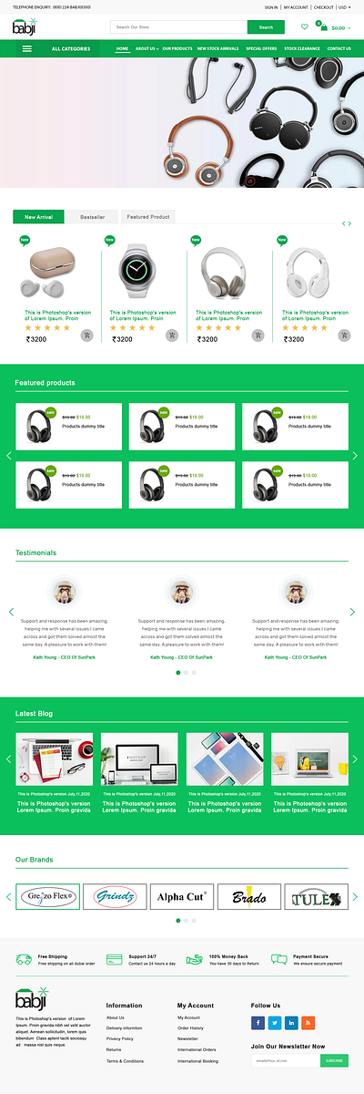 Babji Website Design creative homepage ui ux