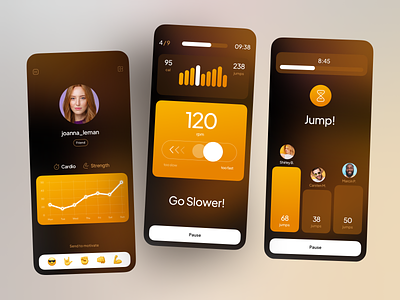 Fitness App UI Design app design fitness graph interface ios minimal mobile plan product design sport subscribe tracker training ui user ux weight loss workout