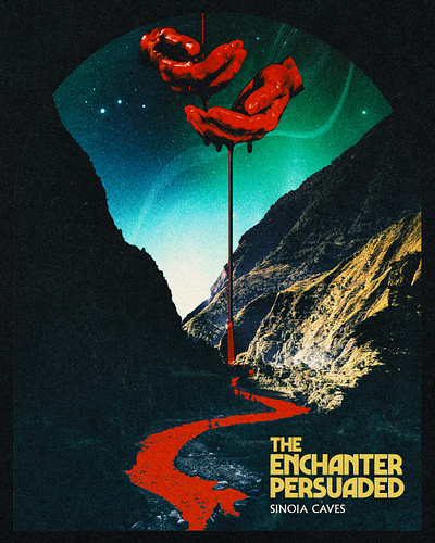 The Enchanter Persuaded graphic design poster design retro futuristic sinoa caves surrealism