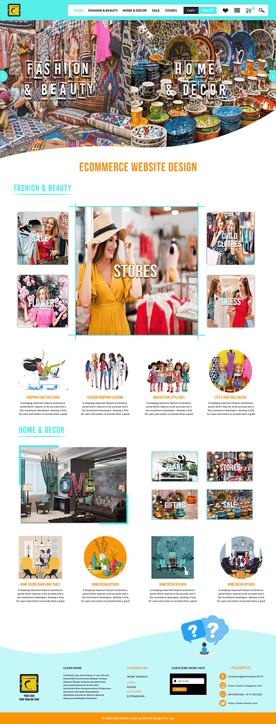DesiKalkar Ecommerce Website creative homepage landingpage ui ux
