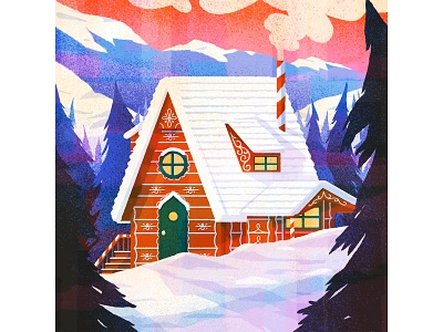 Gingerbread Cabin 🍭 adobe belndingmodes brush cabin candy christmas cozy digitalpainting feastiveseason gingerbreadhouse illustration light lightlens muti photoshop snow texture winter