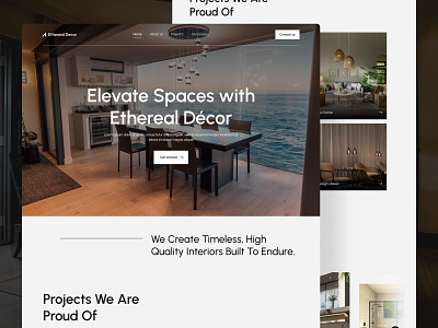 Interior - Website Design agency branding case study clean interface corporate design graphic design interior design interior website landing page luxury minimal modern product design typography ui usablity user research ux web design